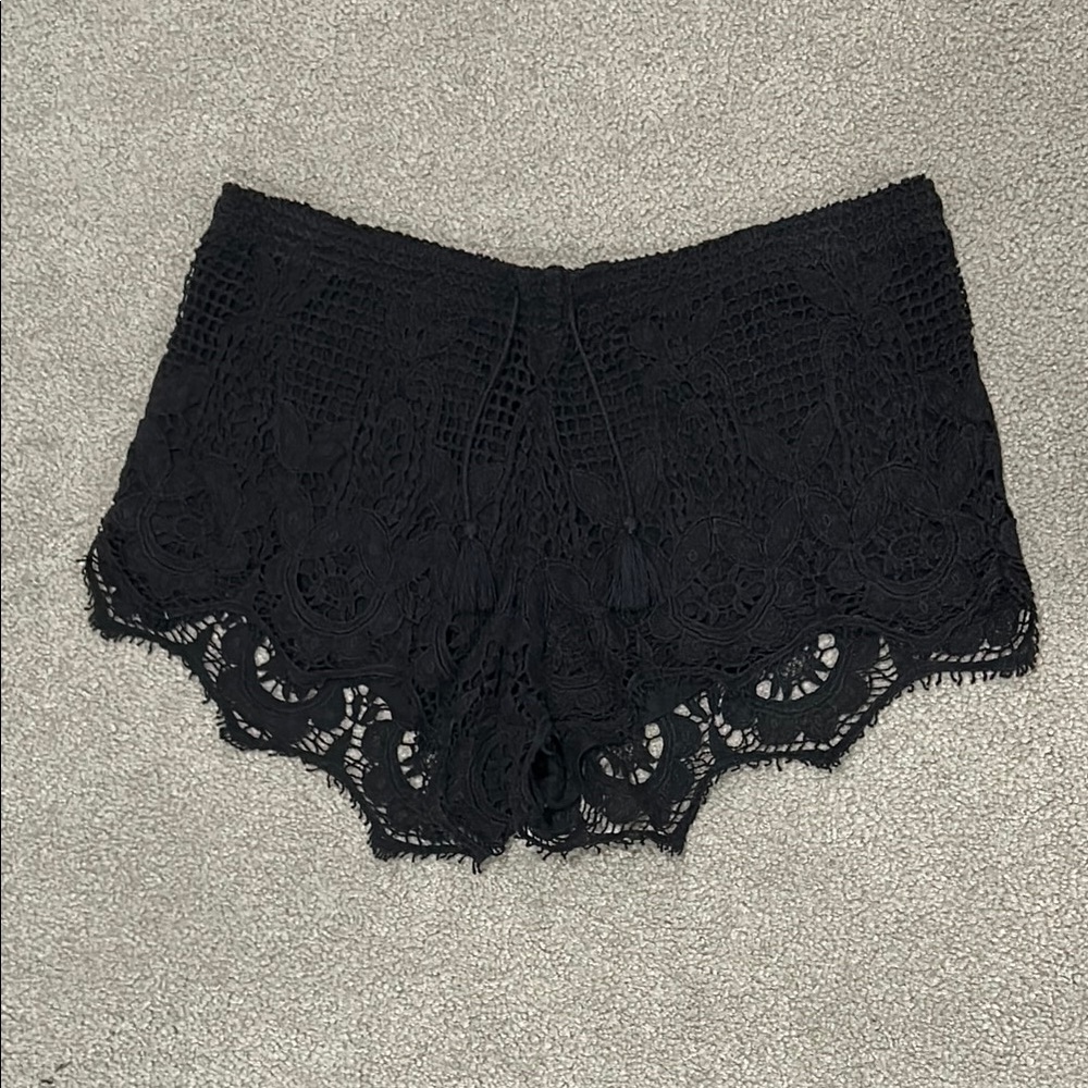 Express Black Lace Women Shorts